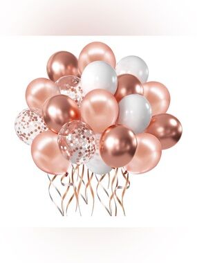 💜 Rose Gold Confetti Balloons